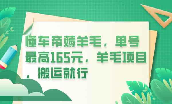 （6175期）懂车帝薅羊毛，单号最高165元，羊毛项目，搬运就行-咩咩网络