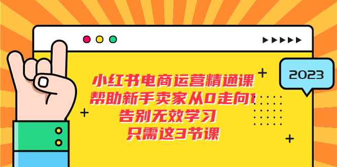 （5764期）小红书电商·运营精通课，帮助新手卖家从0走向1 告别无效学习（7节视频课）-咩咩网络
