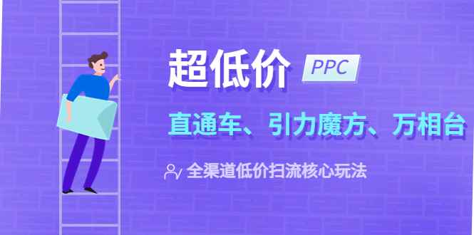 （5659期）2023超低价·ppc—“直通车、引力魔方、万相台”全渠道·低价扫流核心玩法-咩咩网络