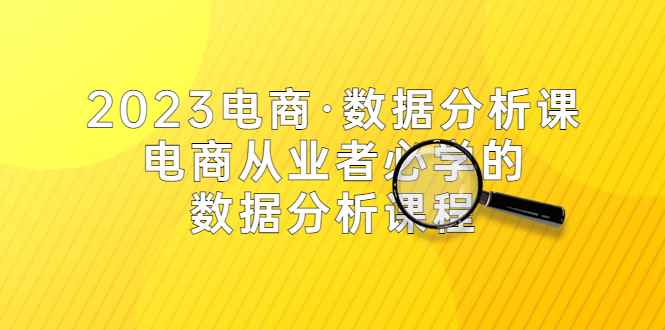 （5495期）2023电商·数据分析课，电商·从业者必学的数据分析课程（42节课）-咩咩网络