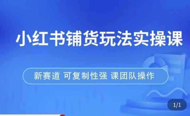 小红书铺货玩法实操课，流量大，竞争小，非常好做，新赛道，可复制性强，可团队操作-咩咩网络