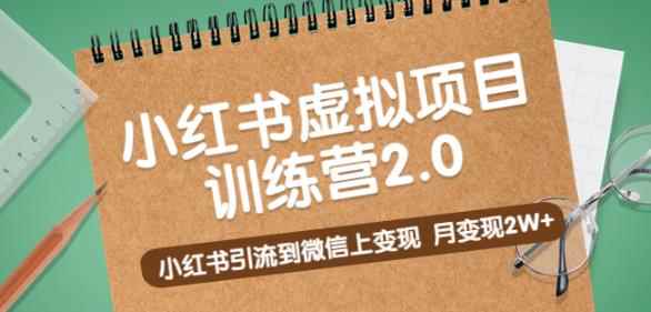 黄岛主《小红书虚拟项目训练营2.0》小红书引流到微信上变现，月变现2W+-咩咩网络