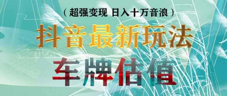 （5236期）抖音最新无人直播变现直播车牌估值玩法项目 轻松日赚几百+【详细玩法教程】-咩咩网络