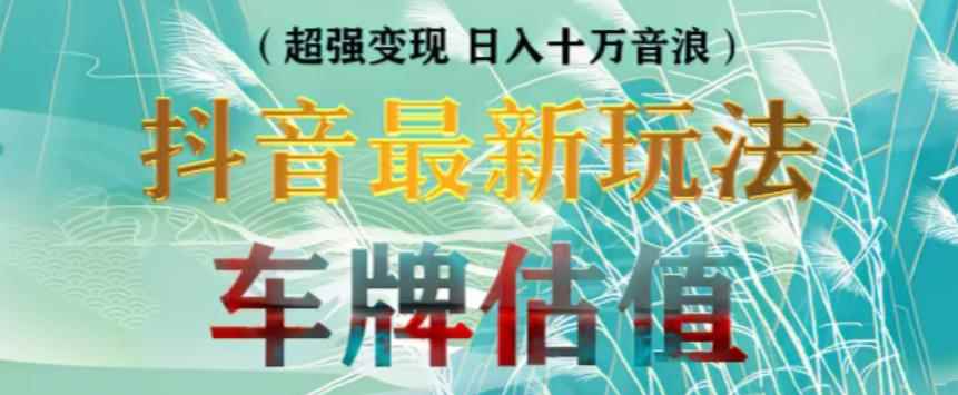 抖音最新无人直播变现直播车牌估值玩法项目，轻松日赚几百+【详细玩法教程】-咩咩网络