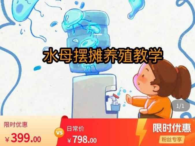 水母摆摊教学，包括摆摊技术、养殖技术、拿货渠道、抖音运营等-咩咩网络