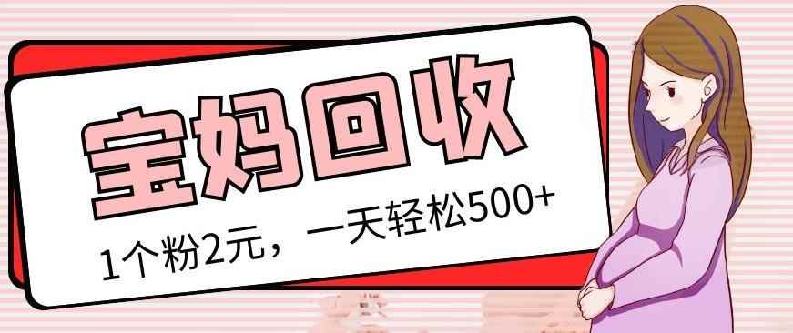 最新宝妈粉回收变现计划及胎教音乐高端变现玩法全套教程！（非老玩法）-咩咩网络