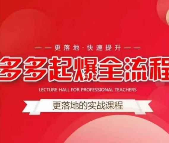 互力-多多新品打爆全流程，拼多多14天拉搜索自然流量，更落地·快速提升-咩咩网络