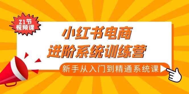 （4952期）小红书电商进阶系统训练营：新手从入门到精通系统课（21节视频课）-咩咩网络