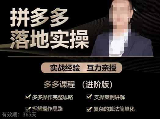 拼多多实战篇·落地实操：多多操作完整思路+实操案例讲解+拆解操作思路+复杂的算法简单化-咩咩网络