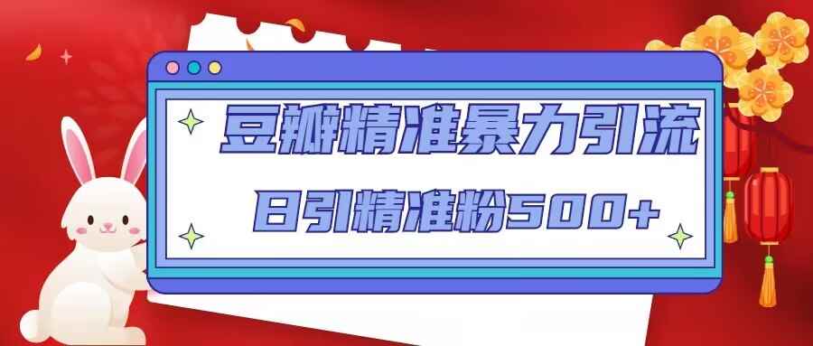 豆瓣精准暴力引流，日引精准粉500+【12课时】-咩咩网络