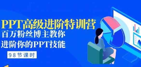 PPT高级进阶特训营：百万粉丝博主教你进阶你的PPT技能(98节课程+PPT素材包)-咩咩网络