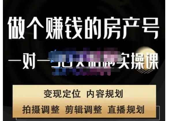 刘广标·同城房产号线上陪跑课，拍摄、剪辑、写文案、直播，做一个具有潜力价值的房产号-咩咩网络