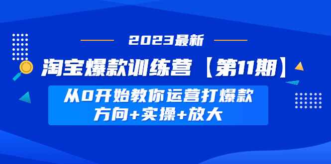 （4784期）淘宝爆款训练营【第11期】 从0开始教你运营打爆款，方向+实操+放大-咩咩网络