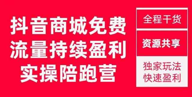 抖音商城搜索持续盈利陪跑成长营，抖音商城搜索从0-1、从1到10的全面解决方案-咩咩网络