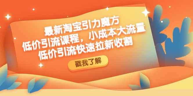 （4708期）最新淘宝引力魔方低价引流实操：小成本大流量，低价引流快速拉新收割-咩咩网络