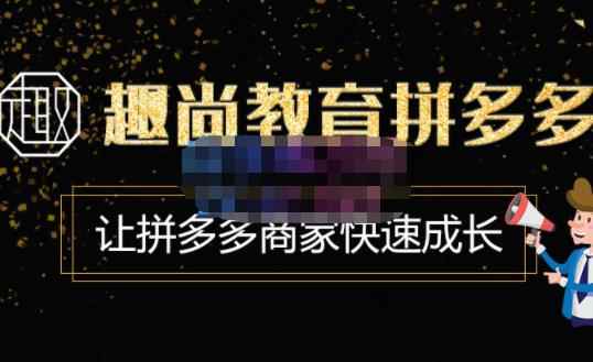 趣尚教育·拼多多运营实操VIP特训营，让拼多多商家快速成长-价值3180元-咩咩网络