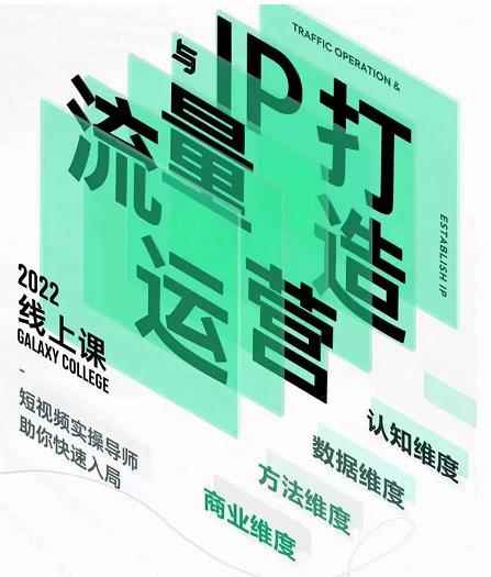 大蓝流量运营&个人ip打造课，短视频带货/爆款文案/流量运营/直播入门/镜头变现/流量商业-咩咩网络