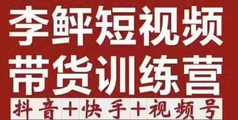 李鲆·短视频带货训练营（第12期），低投入、低风险、比较容易上手，收益巨大-咩咩网络