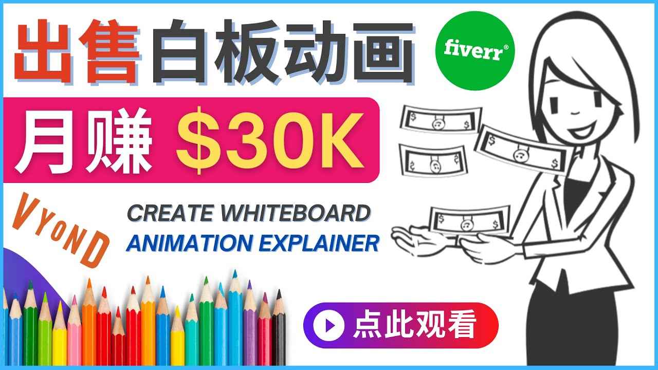（4302期）如何用最简单制作白板动画（WhiteBoard Animation）月赚3万美元-咩咩网络