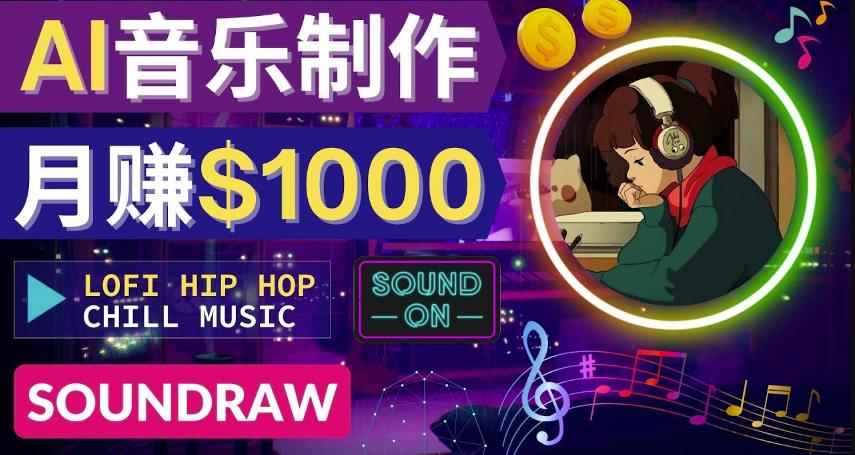 无需任何音乐基础：使用AI软件制作Lofi Hip Hop Chill Music月赚1000美元-咩咩网络
