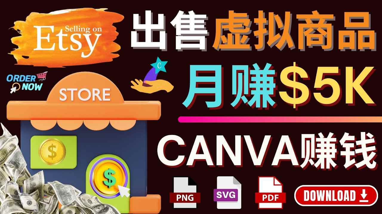 （4243期）通过Etsy出售Canva模板，操作简单，收益高，月赚5000美元-咩咩网络
