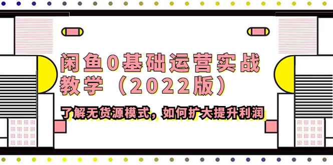 （4196期）闲鱼0基础运营实战教学（2022版）了解无货源模式，如何扩大提升利润-咩咩网络