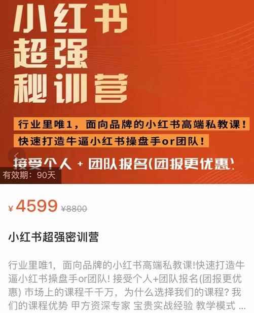 小红书超强密训营，爆文制造技巧，低预算高roi投放技巧，内容营销思维-咩咩网络