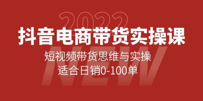 （4018期）抖音电商带货实操课：短视频带货思维与实操，适合日销0-100单-咩咩网络