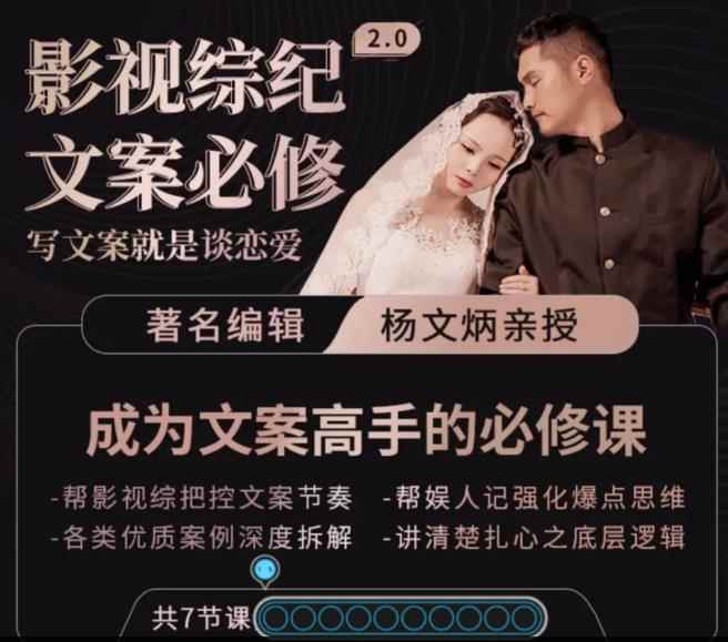 影视综纪·文案必修」阿炳价值1699的文案课，写文案，就是谈恋爱-咩咩网络