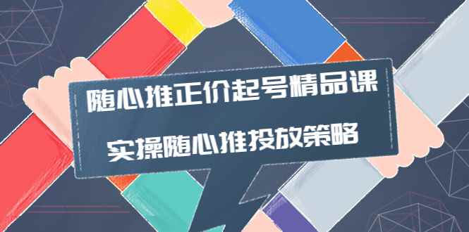 （3897期）随心推正价起号精品课，实操随心推投放策略（5节课-价值298）-咩咩网络