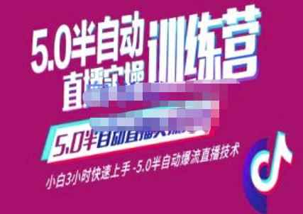 蚂蚁·5.0半自动直播2345心法，小白3小时快速上手，5.0半自动爆流直播技术-咩咩网络