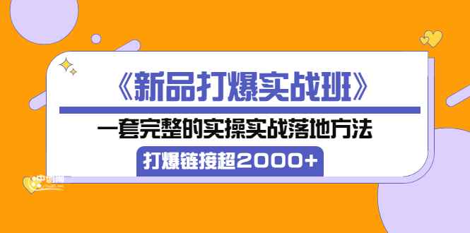 （3704期）《新品打爆实战班》一套完整的实操实战落地方法，打爆链接超2000+（38节课)-咩咩网络