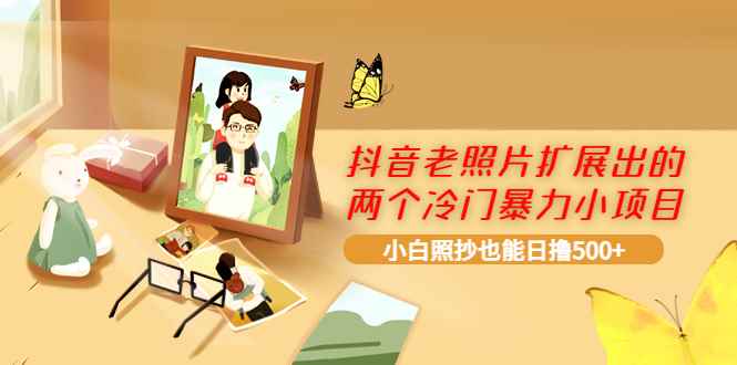 （3703期）抖音老照片扩展出的两个冷门暴力小项目，小白照抄也能日撸500+-咩咩网络
