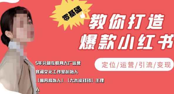 学做小红书自媒体从0到1，零基础教你打造爆款小红书（定位/运营/引流/变现）-咩咩网络