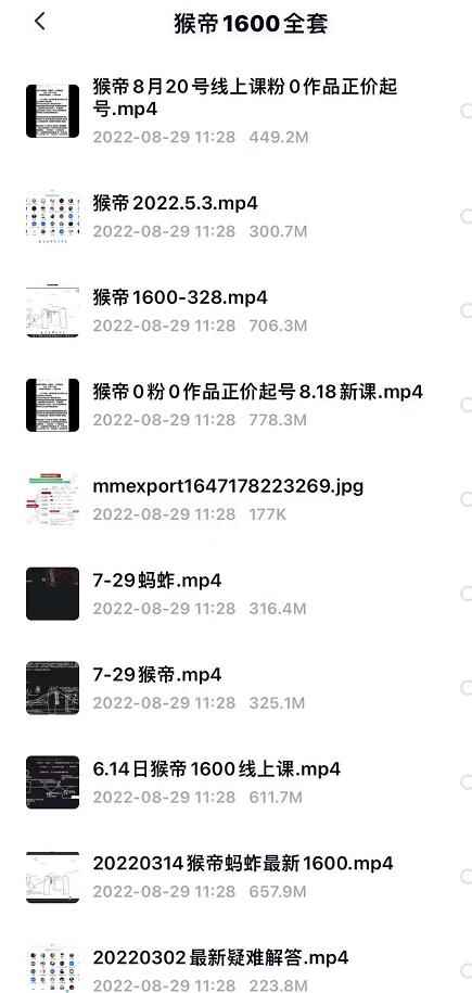 猴帝价值1600线上课，8月18-20号0粉0作品正价起号-咩咩网络