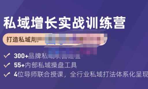 馒头商学院·私域增长实战训练营(第五期)，打造私域用户+营收的双核增长引擎-咩咩网络