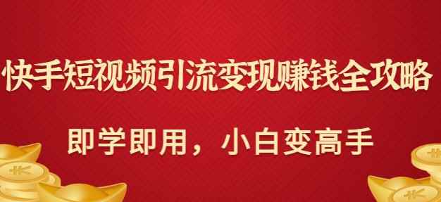 快手短视频引流变现赚钱全攻略：即学即用，小白变高手（价值980元）-咩咩网络