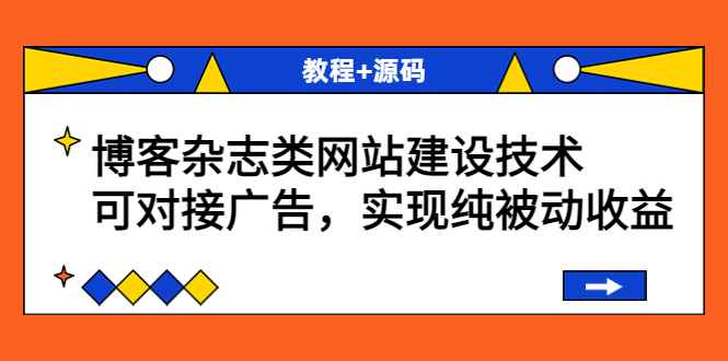 （3531期）博客杂志类网站建设技术，可对接广告，实现纯被动收益（教程+源码）-咩咩网络