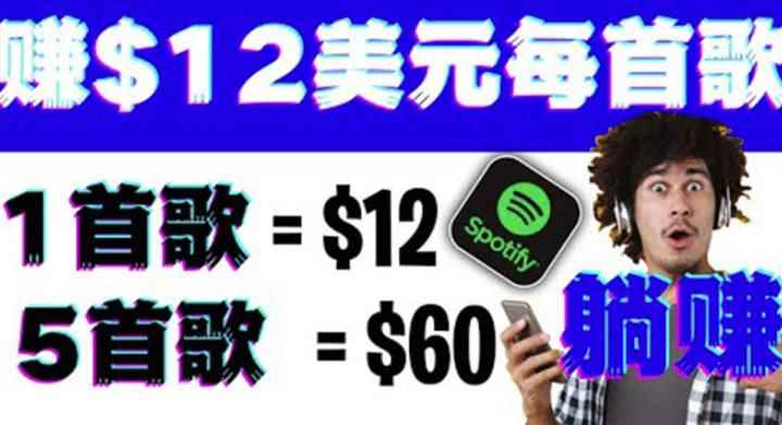 听歌赚美金项目，每听一首歌就赚12美元，结合推送网站赚更多【视频教程】-咩咩网络
