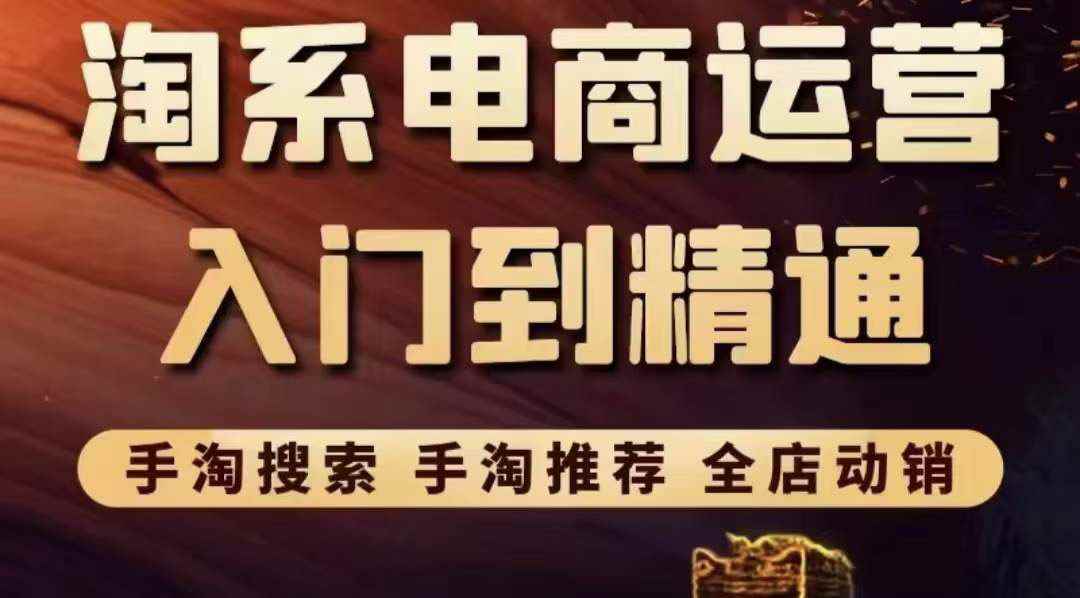 （3371期）淘系电商入门到精通 手淘搜索，手淘推荐，全店动销-咩咩网络