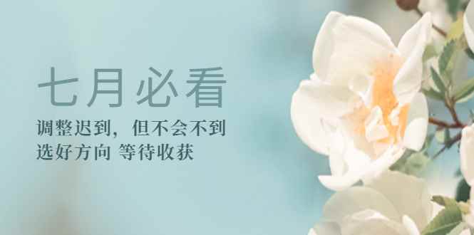（3117期）某公众号付费文章《七月必看：调整迟到，但不会不到》选好方向 等待收获-咩咩网络