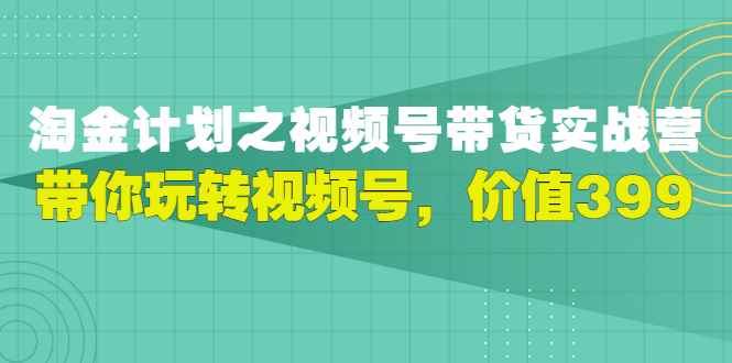 （2979期）视频号带货实战营，带你玩转视频号-咩咩网络