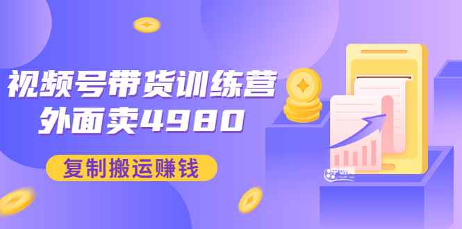 （2953期）外面卖4980【盗坤：视频号带货训练营】复制搬运赚钱（附电公商园文件）-咩咩网络