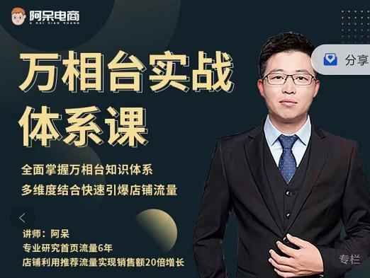 阿呆-万相台实战体系课，帮您全面掌握万相台知识体系-咩咩网络