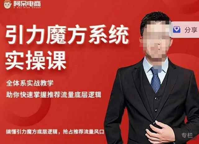 阿呆-引力魔方系统实操课，全体系实战教学，助你快速掌握推荐流量底层逻辑-咩咩网络