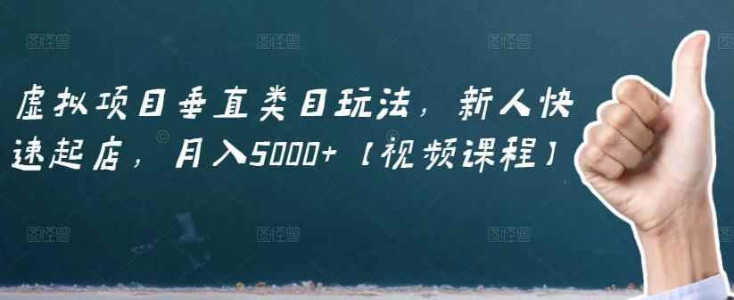 虚拟项目垂直类目玩法，新人快速起店，月入5000+【视频课程】-咩咩网络