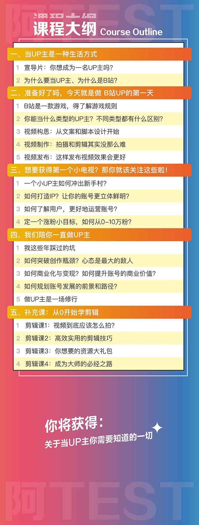 图片[3]-（2900期）百万粉丝UP主独家秘诀：冷启动+爆款打造+涨粉变现 2个月12W粉（21节视频课)-咩咩网络