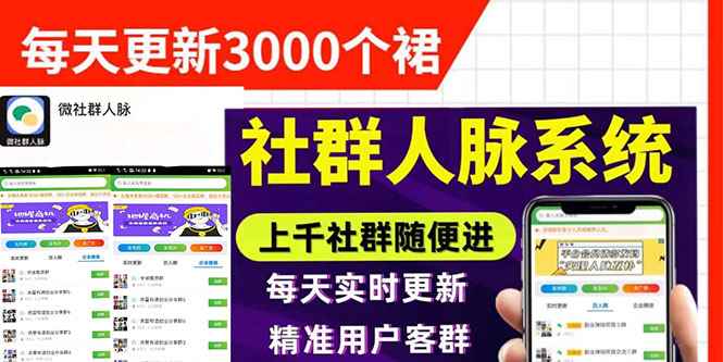 （2897期）微信群采集系统，每天实时更新1000+微信群【永久免费版】-咩咩网络