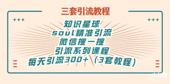 （2867期）知识星球+soul+微信搜一搜，引流系列课程，每天300+精准粉（3套教程)-咩咩网络