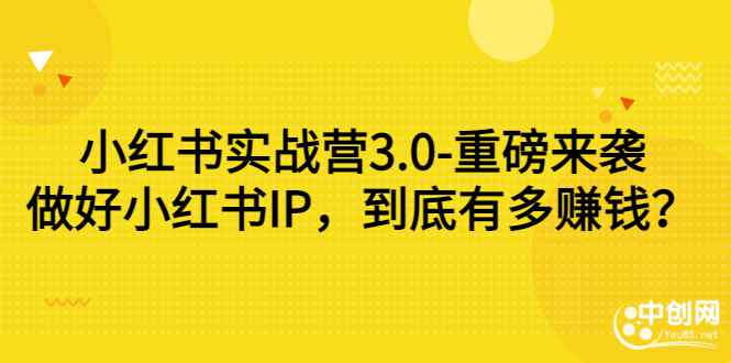 （2861期）小红书实战营3.0-重磅来袭：做好小红书IP，到底有多赚钱？-咩咩网络